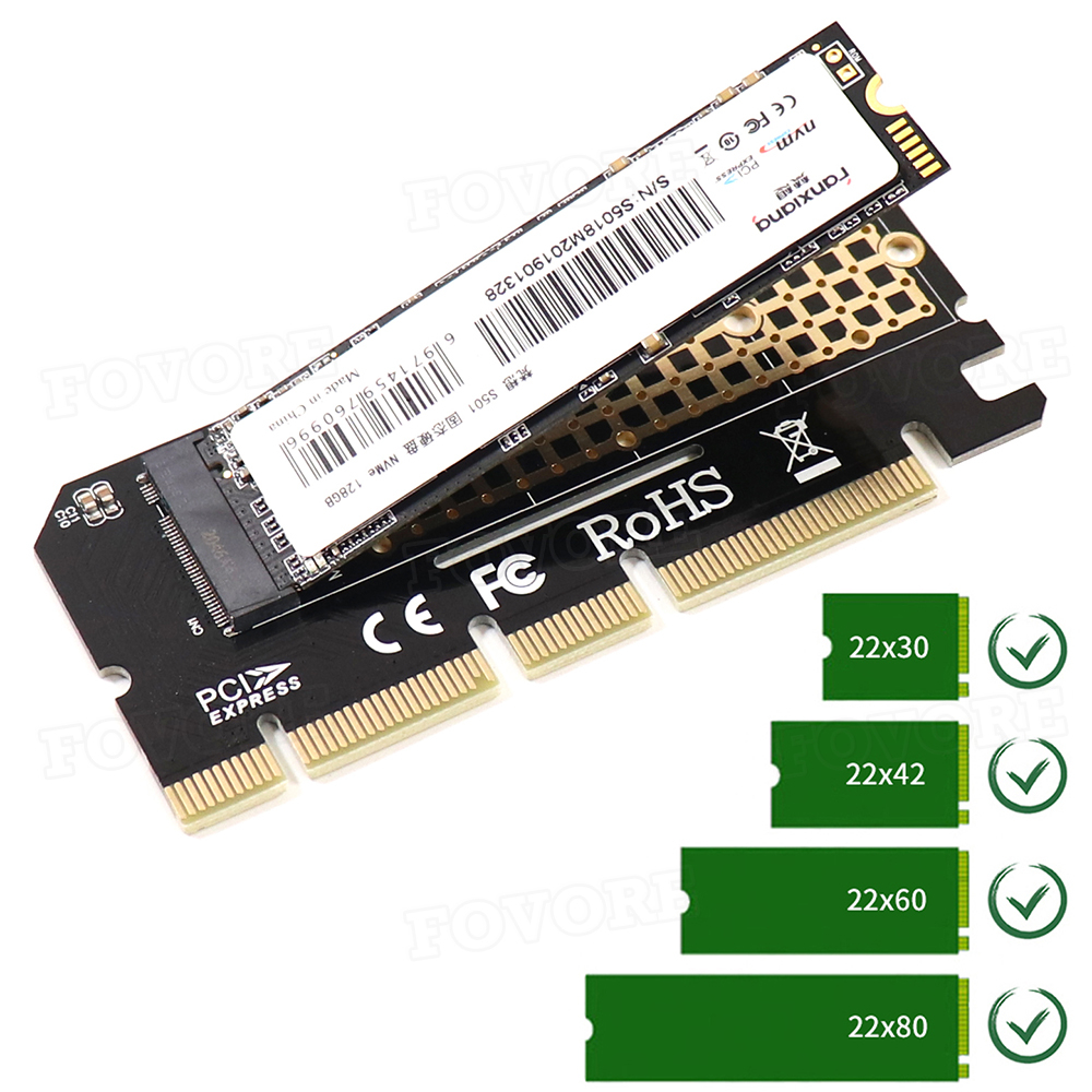 PCIE NVME M.2 SSD to PCIE X16 Expansion Card