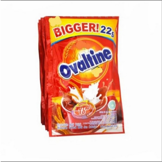 

SUSU BUBUK OVALTINE COKLAT CHOCO MALT NUTRI CALSIUM 1 RENCENG ISI 10 SACHET