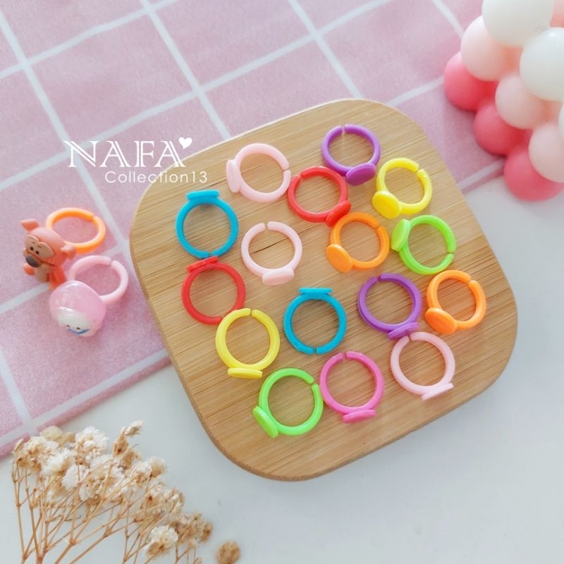 (12pcs) Cincin anak warna warni