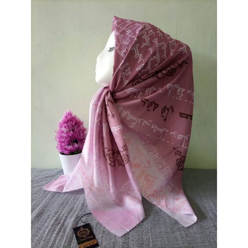 JILBAB SANTRI KEKINIAN MOTIF ARAB PEGON KERUDUNG SEGIEMPAT SANTRI BAHAN ADEM MOTIF CANTIK KALAM HIKM