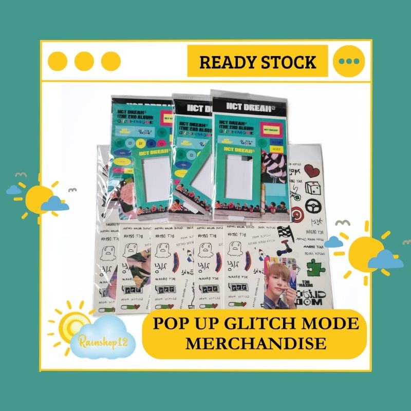 [READY STOCK] NCT DREAM POP UP GLITCH MODE MERCHANDISE TATTO STICKER MINI FRAME JENO JAEMIN RENJUN