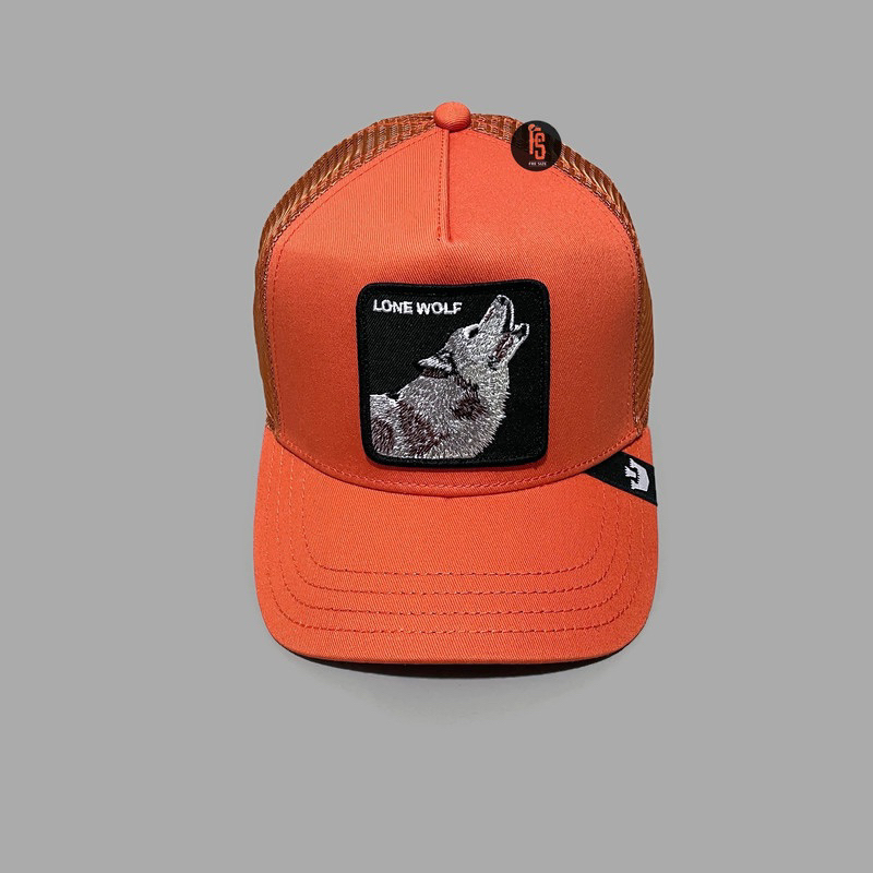 TOPI ORIGINAL GOORIN BROS TRUCKER TONAL LONE WOLF ORANGE