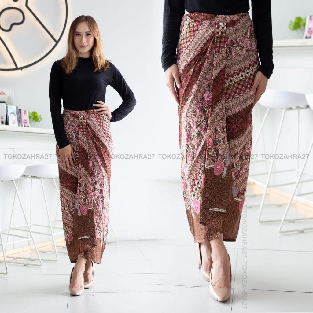 Rok Rempel Batik pingganga Karet Jumbo MOTIF LATIF