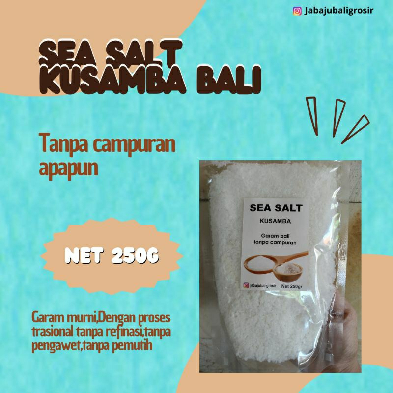 

Garam Bali KUSAMBA 250gr/garam organik