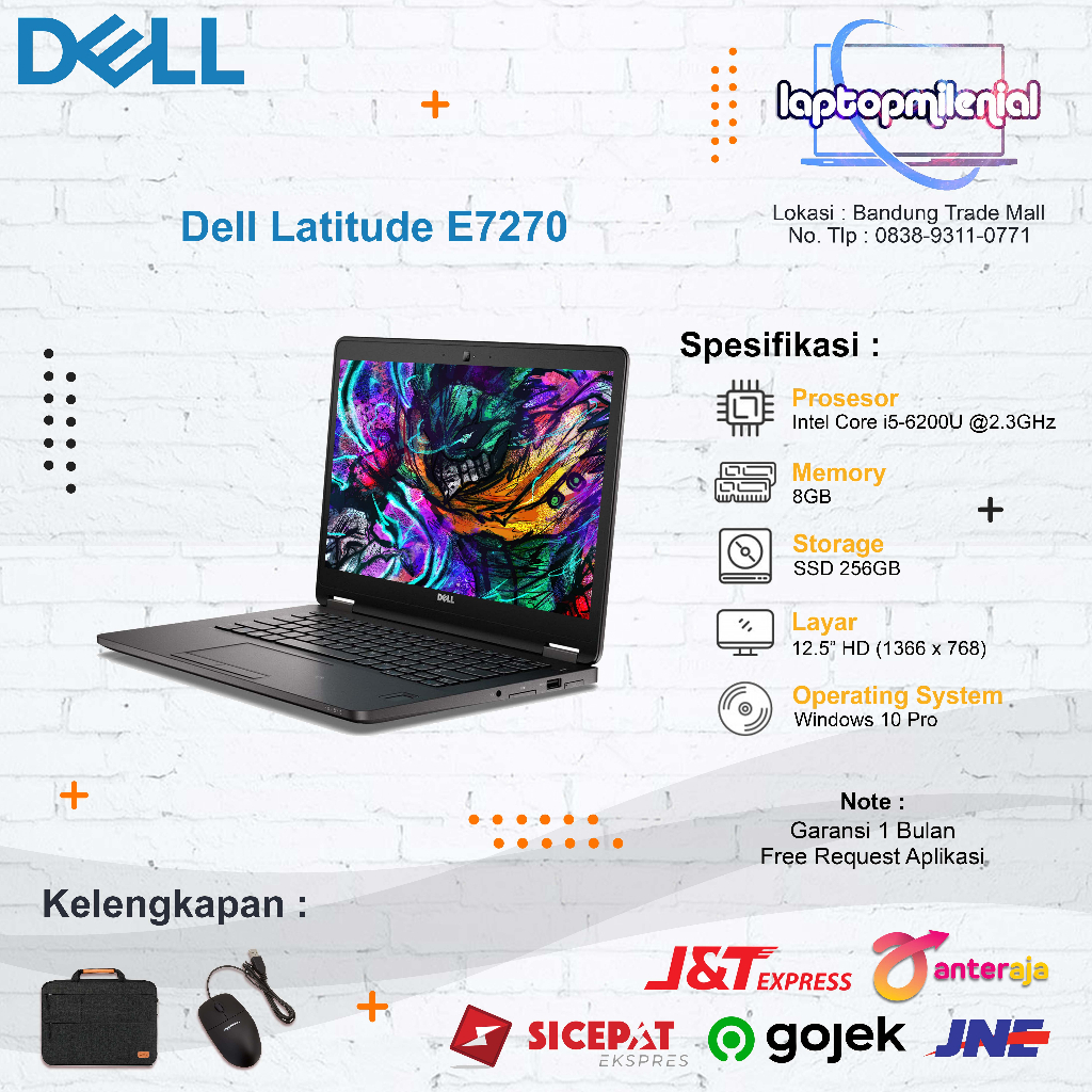 Laptop Gaming Dell Latitude Core i5 / i7 Murah Bergaransi Full Game