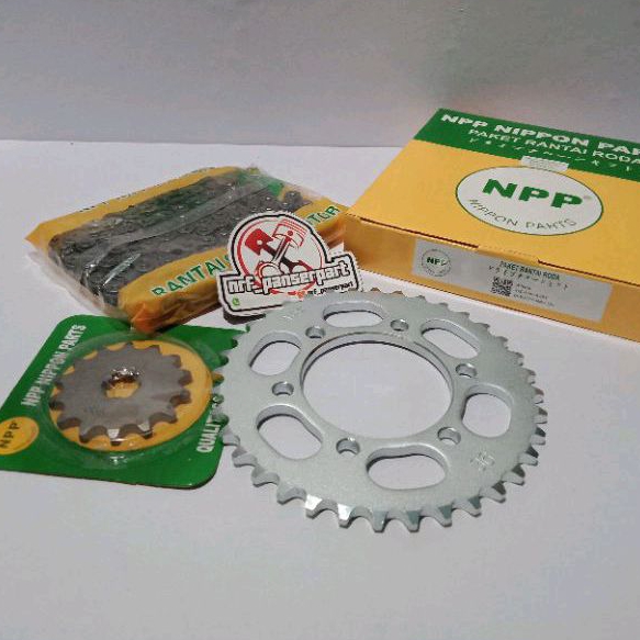 GEARSET RANTE ATHLETE/GIR SET PAKET RANTAI KAWASAKI ATLETE/ATHELETE ATLETE  420 14-36T GOLD RIKO/ NP