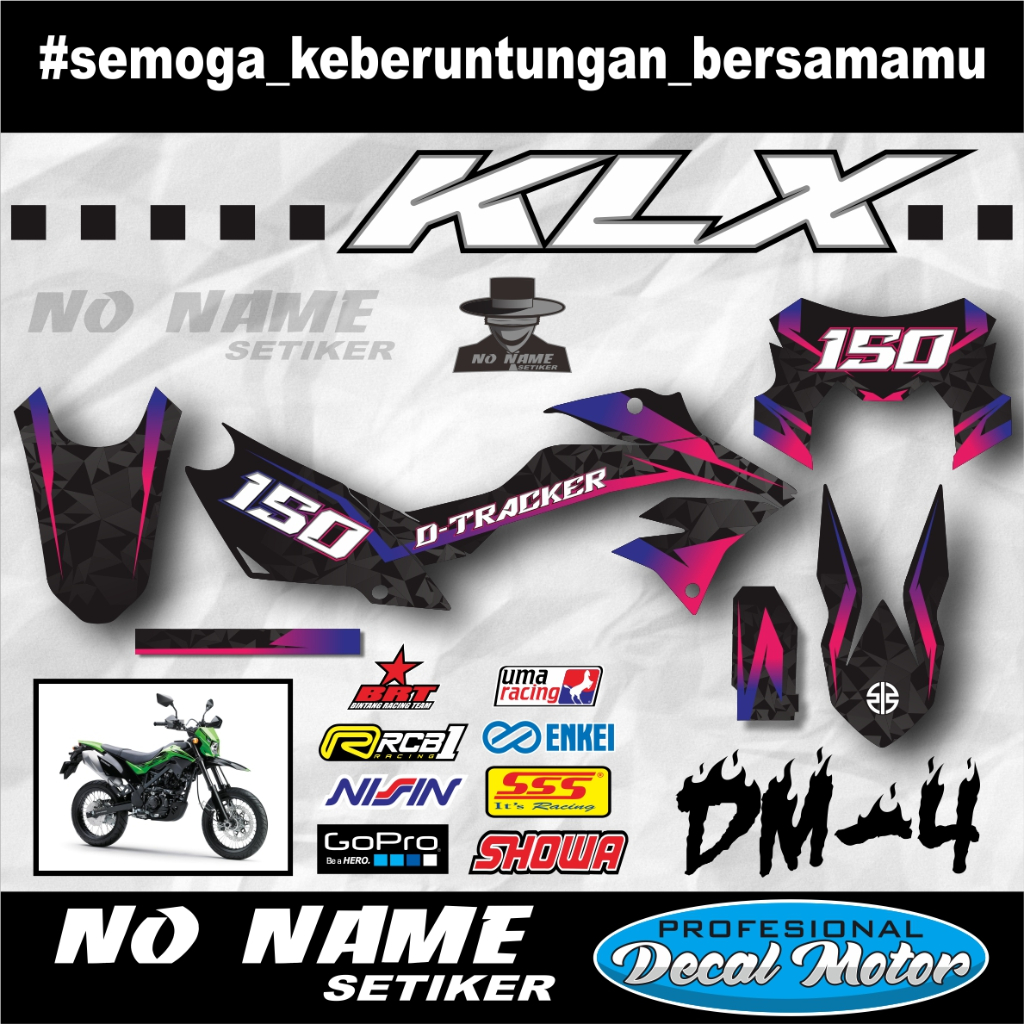 Sticker setiker stiker decal KLX 150- (dm4) minimalis Fullbody-Dekal stiker KLX Trail