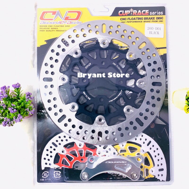 PIRINGAN CAKRAM DEPAN DELKEVIC 260MM D01 MIO SMILE XEON MIO SOUL DCNC FLOATING BRAKE DISK STANLESS HOLE LUBANG BAUT 4