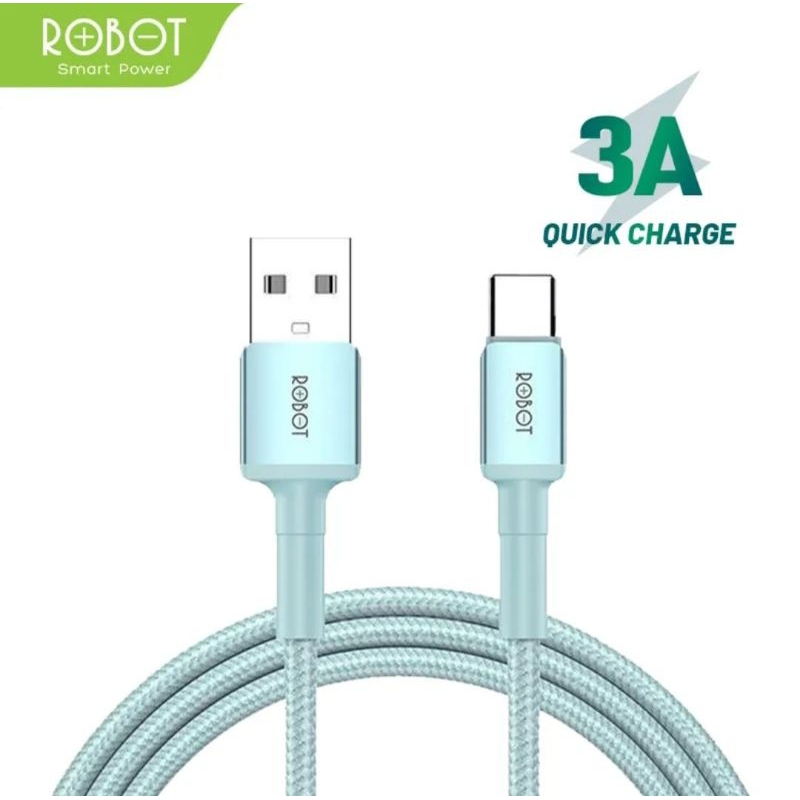 ROBOT KABEL DATA TYPE C FAST CHARGING 3A 100CM