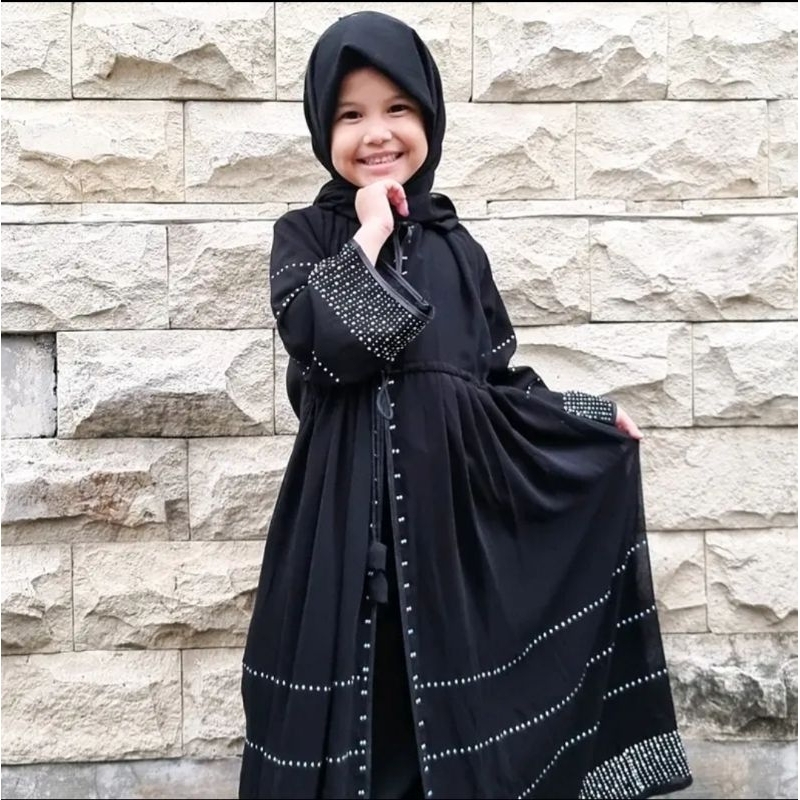 Gallery Exclusive Abaya Hitam Syari Gamis Bordir Turkey Dubai Anak Haura