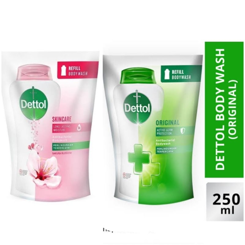 Dettol Body Wash 250mL - Original / Skincare / Sabun Mandi Cair Pouch / Bodywash Keseatab