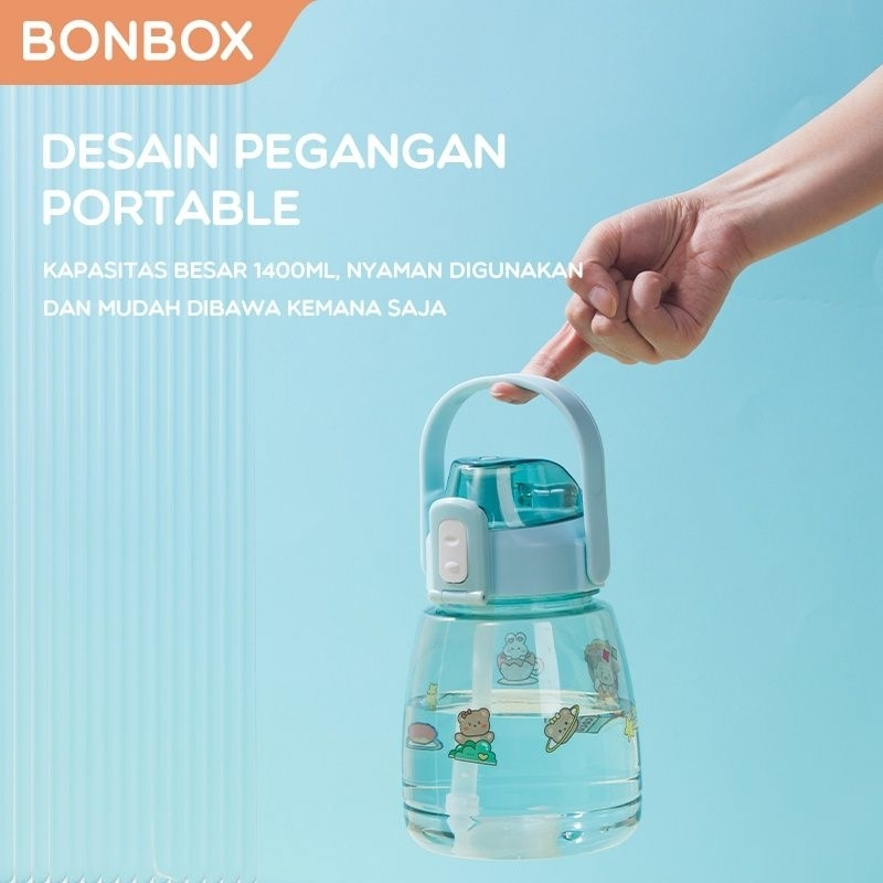 Botol Minum 1400ML Bonbox BC70 Bahan PC Food Grade - Green