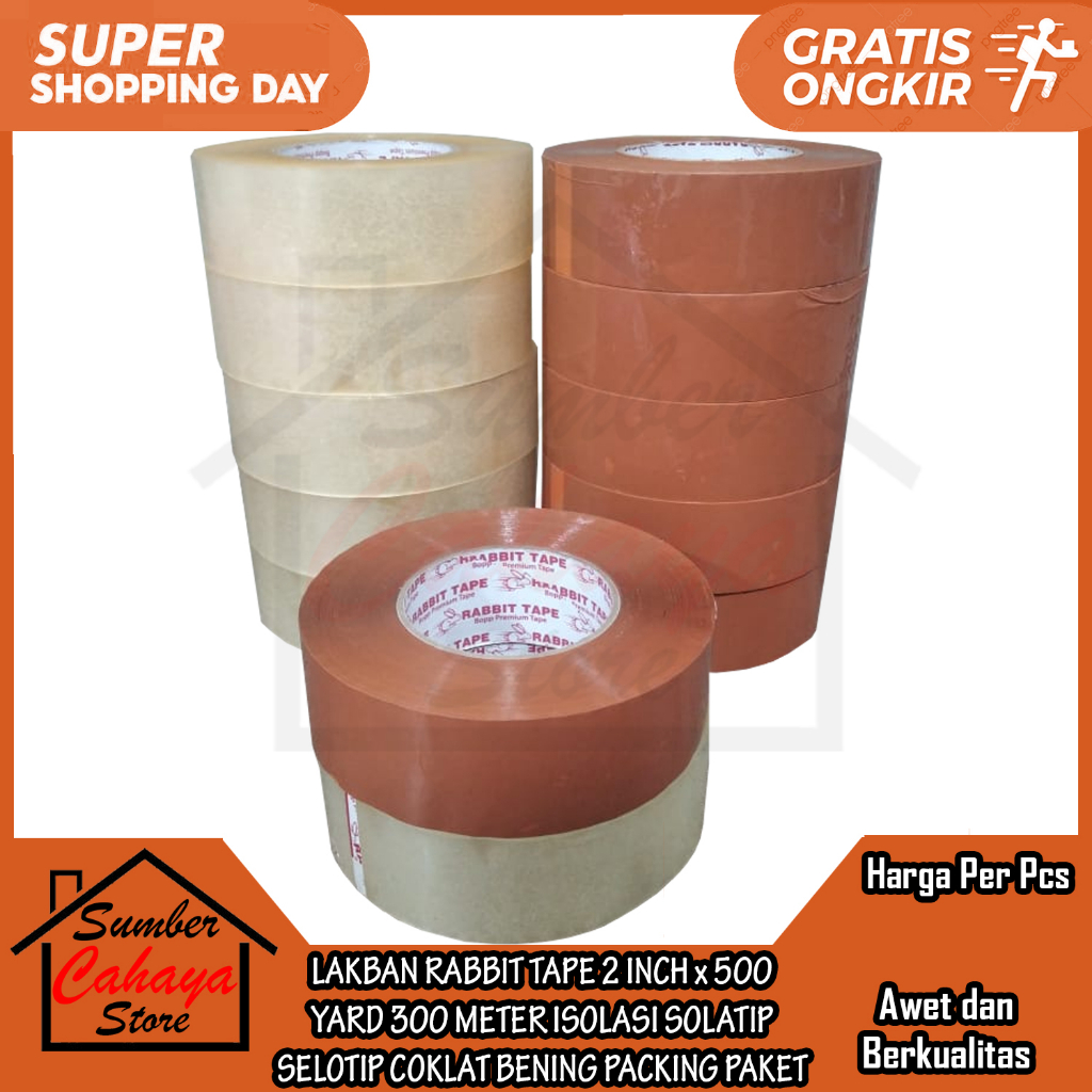 

LAKBAN RABBIT TAPE 2 INCH x 300 YARD 300 METER ISOLASI SOLATIP SELOTIP COKLAT COKELAT SOLASIBAN PENGEPAKAN PACKING PAKET SELASIBAN SALASIBAN SOLASI PEREKAT LEM LENGKET SERBAGUNA MULTIFUNGSI PLESTER PELESTER BARANG SELTIP SELTAPE SOLTAPE LIM ROL GULUNG