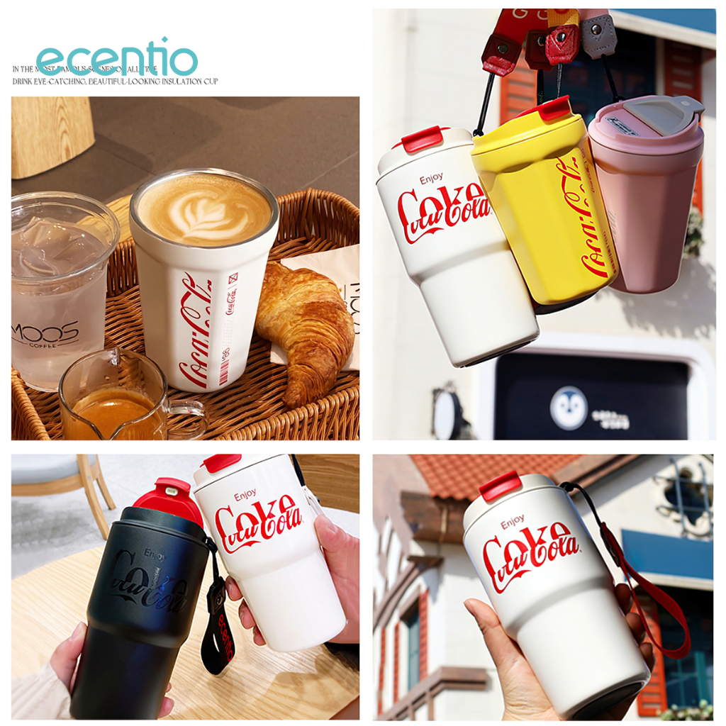 ecentio Coca-Cola Coffee Cup tumbler kaca Stainless 316 Tahan Panas Dan Dingin Mug Travel