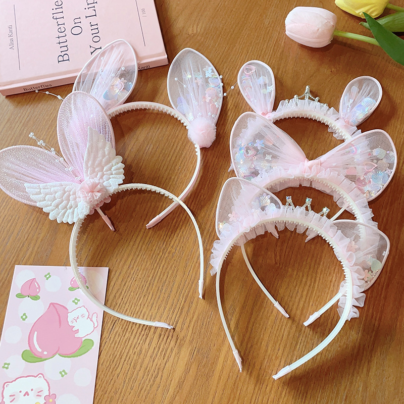 Caliloops Bando Bandana Anak Perempuan Korea Lucu Kelinci Bunny Huan