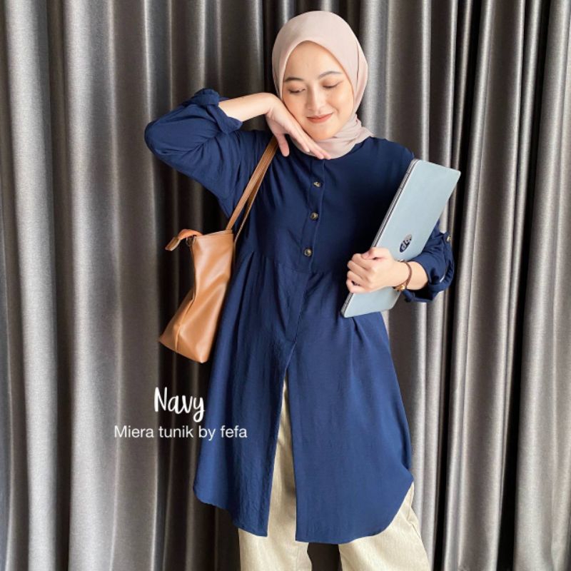 MIERA TUNIK by fefastyle - Bahan Cringkle Airflow