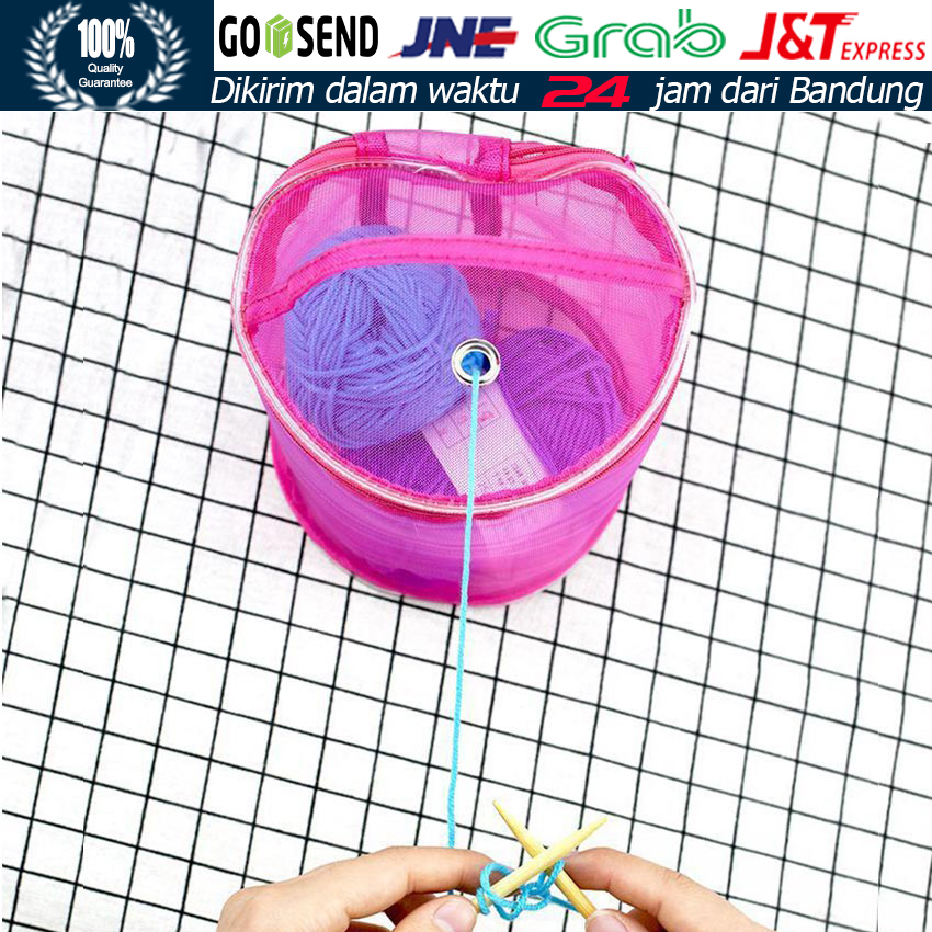 Tas Benang Rajut / Crochet Knitting Yarn Storage Bag Tabung Small / Kecil Ringan dan Tas Benang Raju