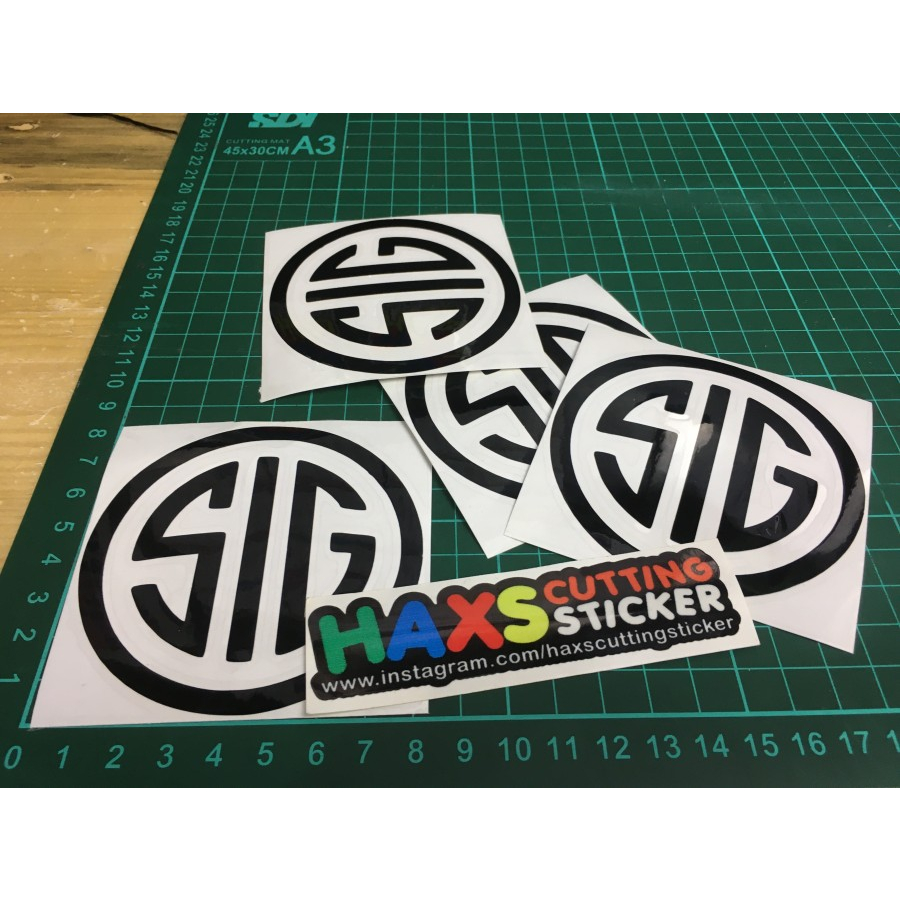 Cutting Sticker SIG Ukuran 8x8 Untuk Motor/Mobil