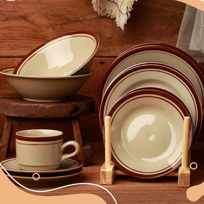 Piring Keramik Coklat