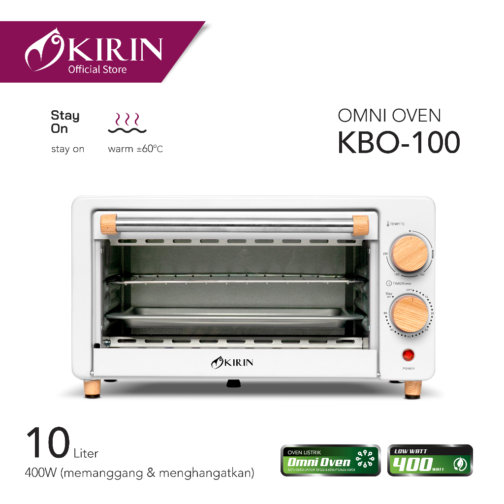 Kirin Omni Oven 10 Liter KBO-100 / Oven Listrik Low Watt/ Pemanggang