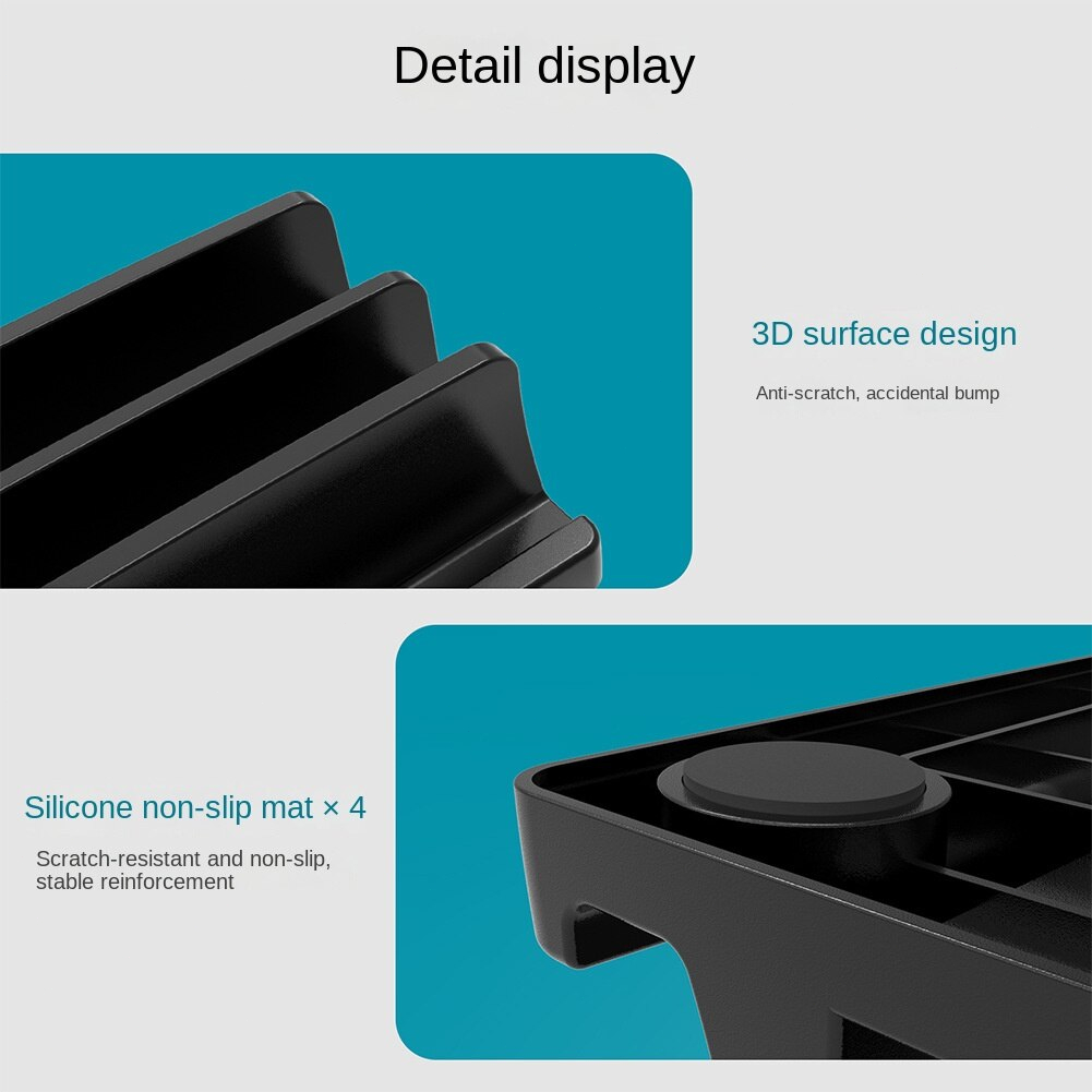 4in1 Stand Bracket Laptop Vertical Holder 2 Slot Multifungsi