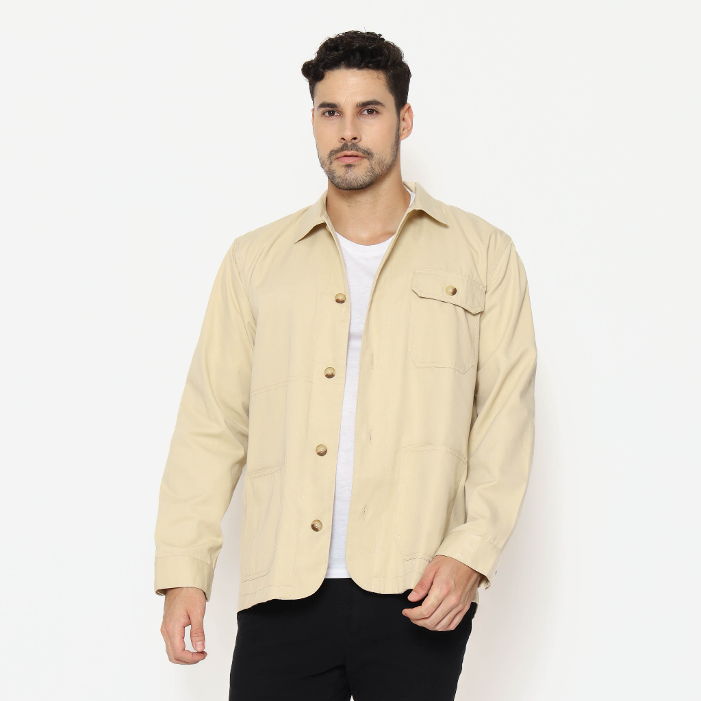 AMK Jaket Pria Work Lengan Panjang JC Felix - Khaki