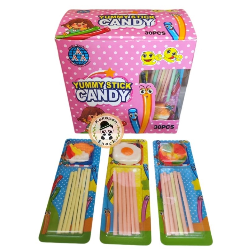 AAA Yummy Stick Candy Pink Box isi 30