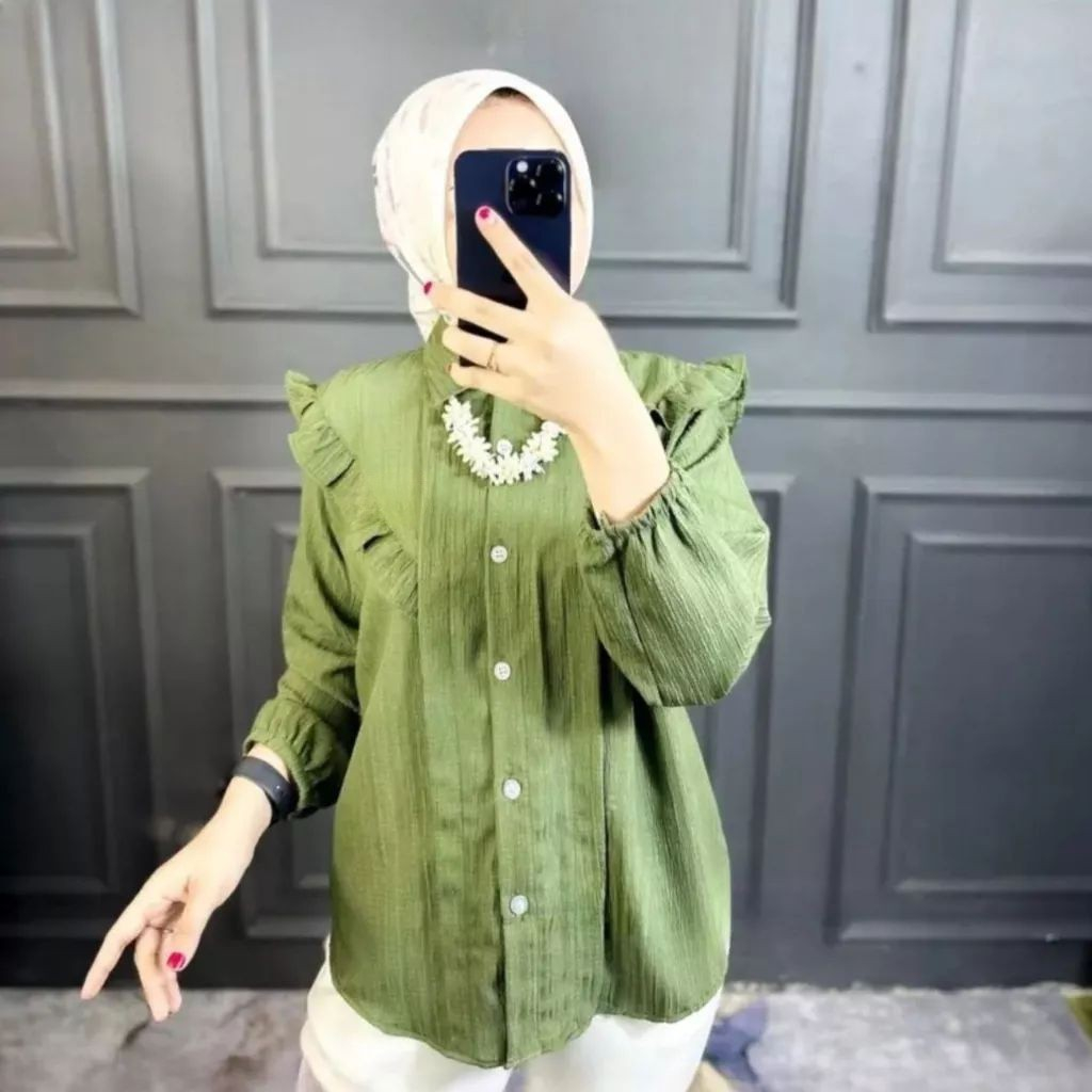 Blouse Atasan Wanita Baby Crush Atasan Wanita Lady Crush Blouse Rempel Wanita Kekinian