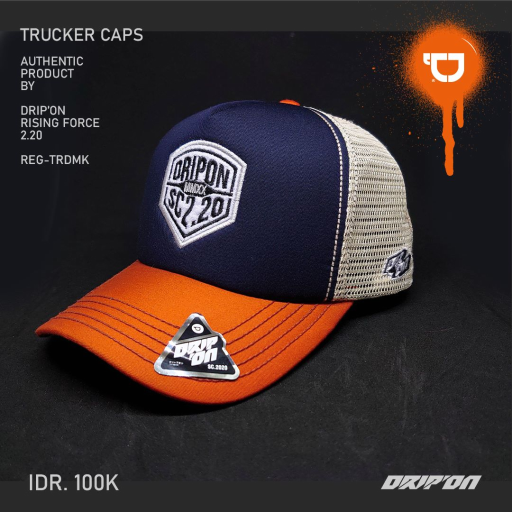 Drip On Topi Trucker Jaring Pria Dewasa Original DO015