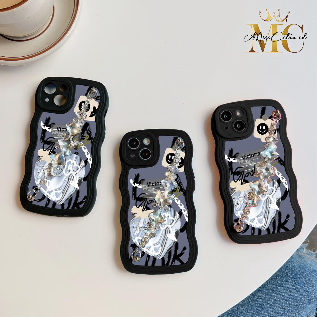 GC34 GC42 SOFTCASE SILIKON UNTUK OPPO A8 A15 A15S A16 A16S A17 A17K A31 GELOMBANG KARAKTER RANTAI DI