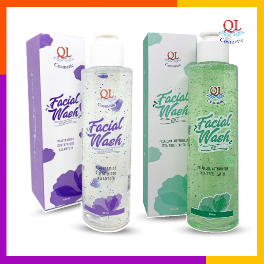 QL Cosmetic Facial Wash Brightening | Acne 150ml // Sabun Cuci Muka