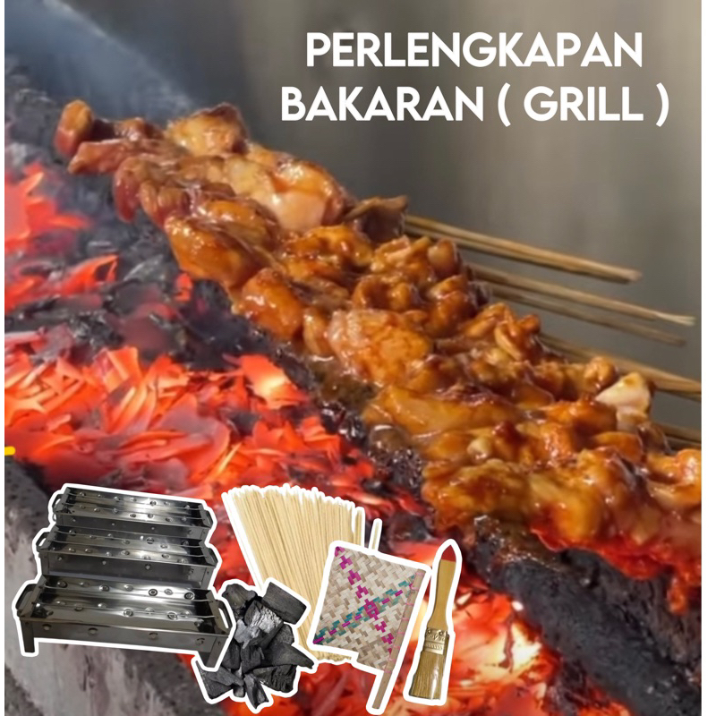 

1 set Grill panggangan bakaran sate lengkap (Edisi Lebaran Kurban) arang kipas tusuk sate pemanggang kecap bumbu