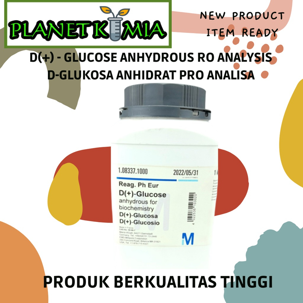 D - Glucose Anhydrous / D - Glukosa Anhidrat Pro Analisa Merck 5 dan 10 Gram
