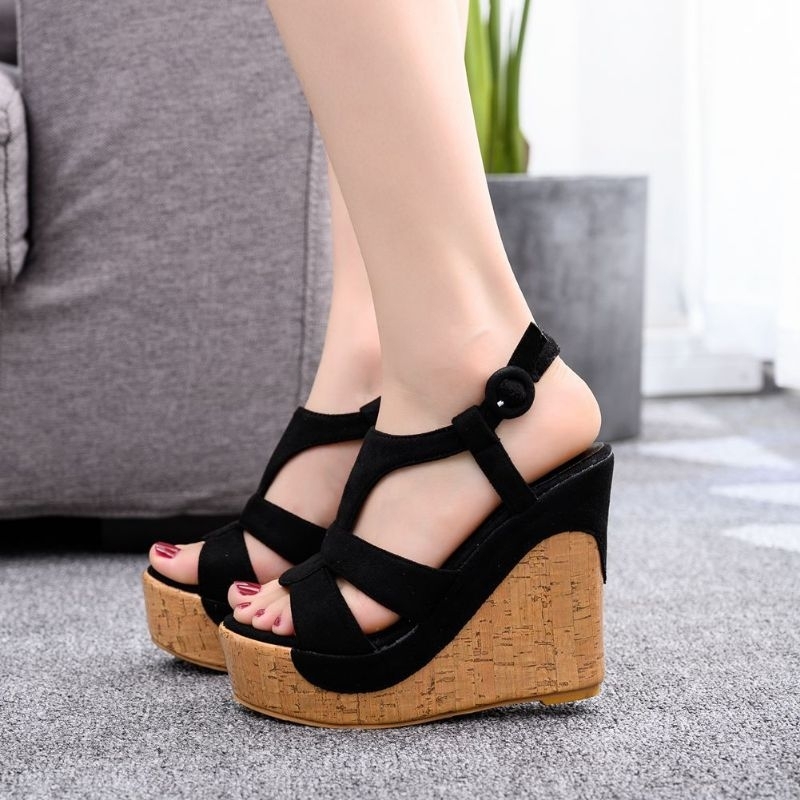 wedges wanita 12 cm