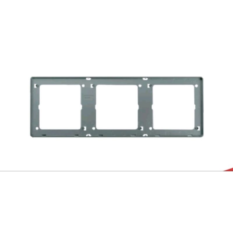 frame Casa X2 Nero grey 3Gang