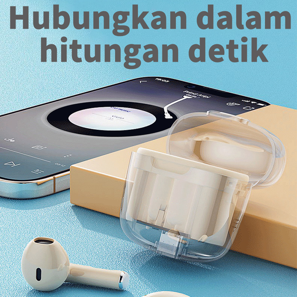 Matei YX06  Headset Bluetooth Nirkabel Earphone Dengan Mic Headphone Pengisian TWS 5.3 Kotak Mini Earbud Olahraga  Untuk Ponsel Pintar