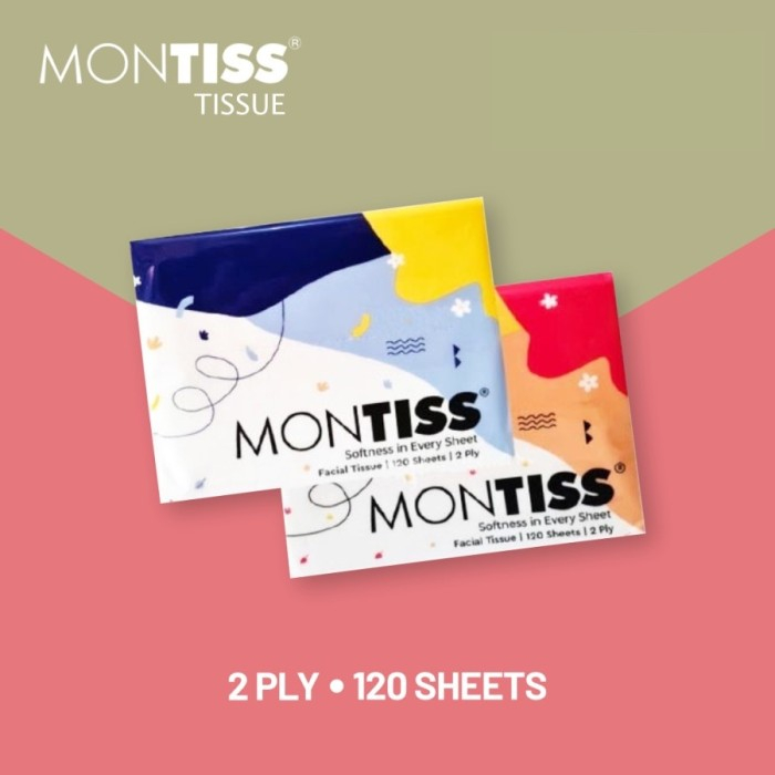 Tisu Wajah Montis 120s 2ply /  Mini Facial Tissue Montiss 120 Sheets 2 Ply