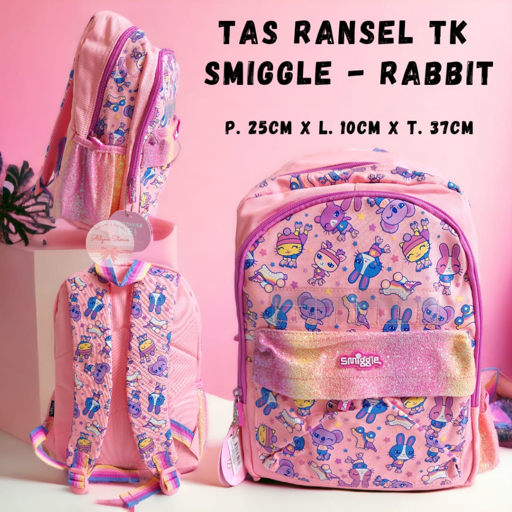 Tas Ransel Anak TK smiggle boneka koala / Astronot / Dino / Rabbit