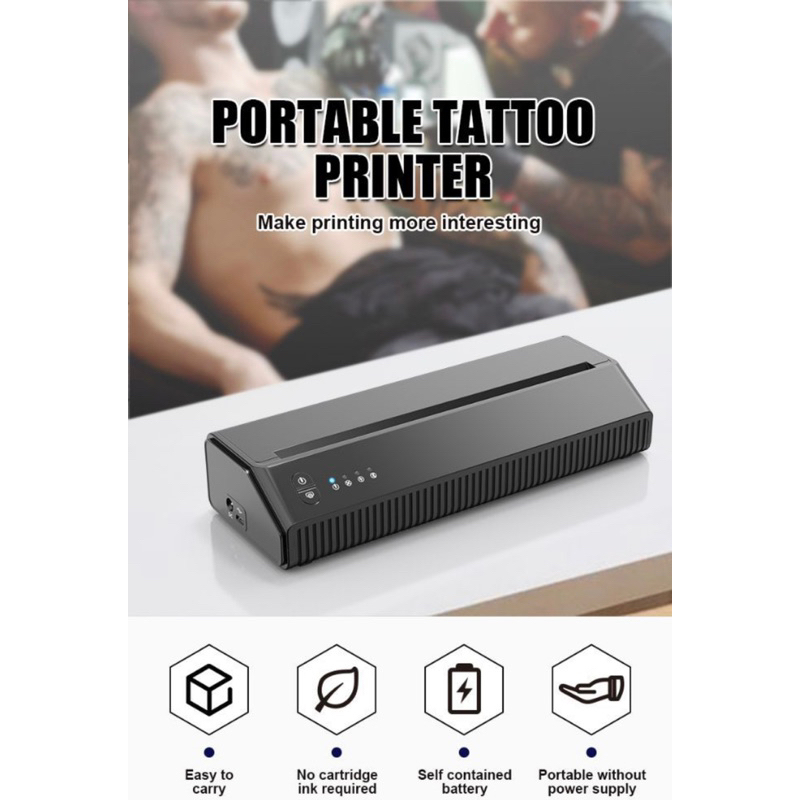 Portable Wireless Thermal Printer Tattoo / Mesin Thermal Stencil
