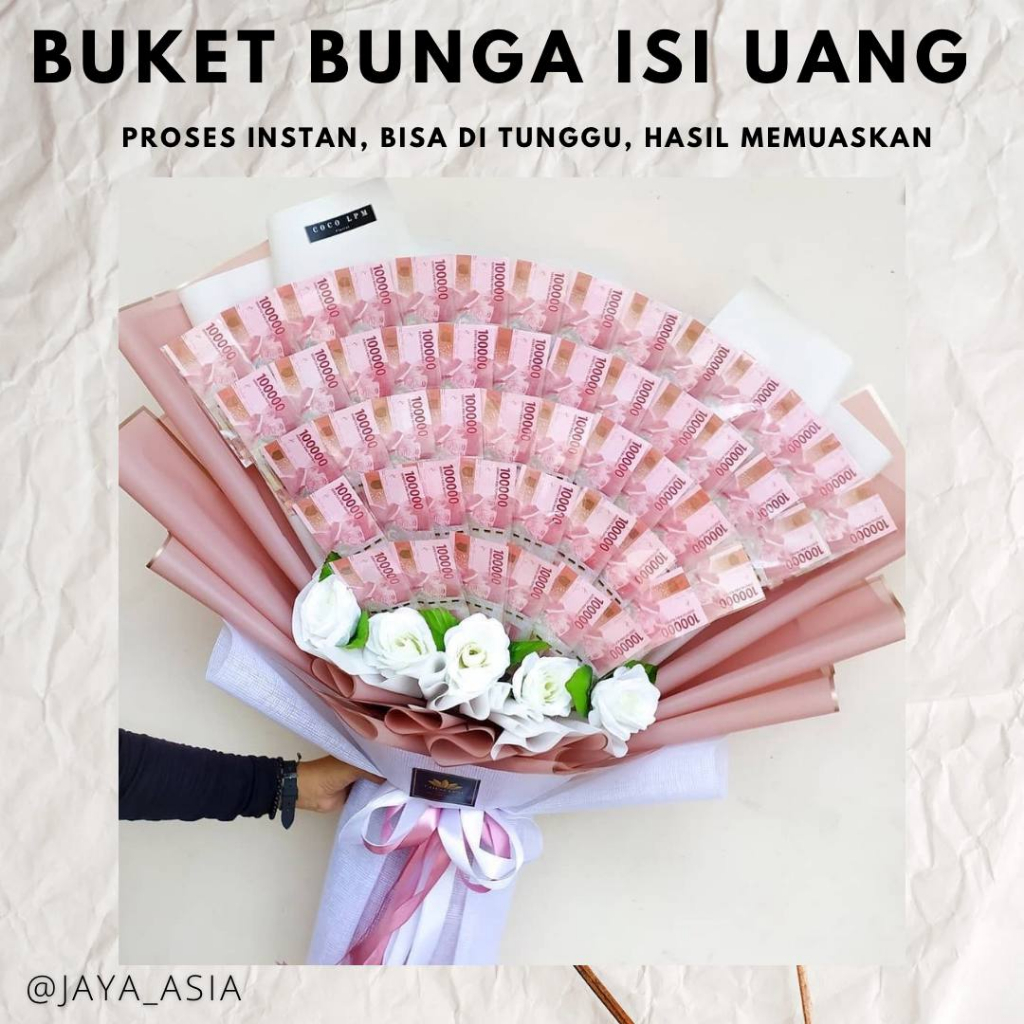 Buket Uang/ Money Bouquet/ Isi 1jt - 5jt/ Bucket Uang/ Buket Wisuda/ Buket Lamaran