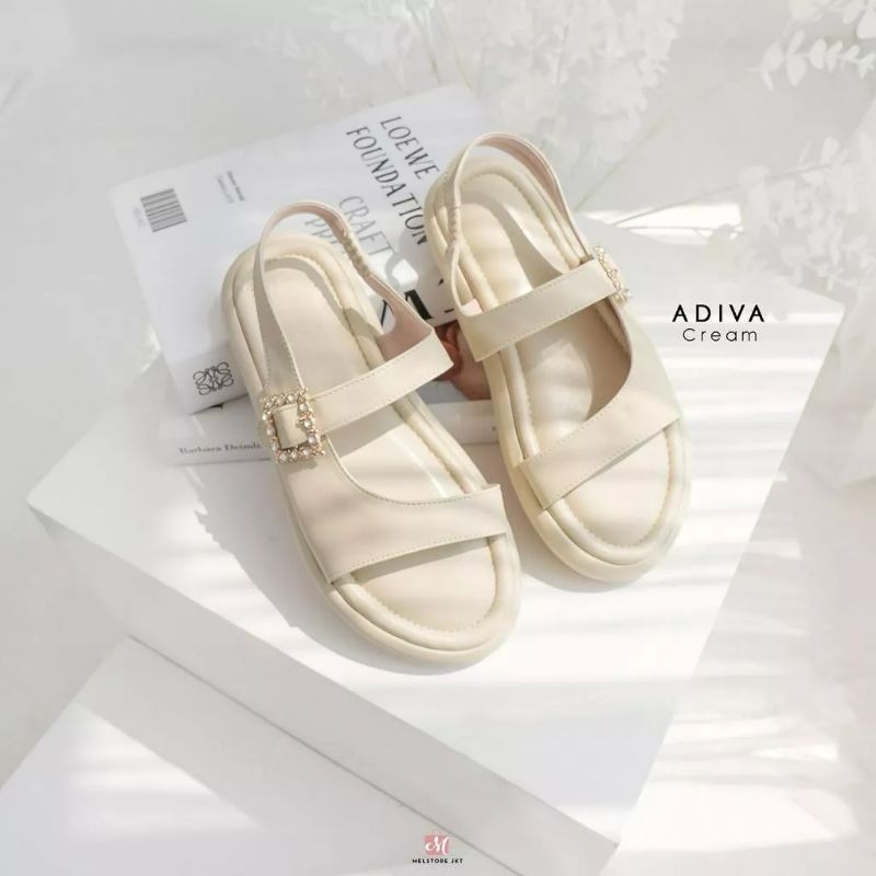 Damelia Melstore jkt official shop Sandal wanita flat Adiva DAMELIA MELSTORE JKT OFFICIAL SHOP