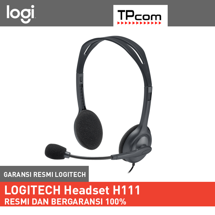 Logitech Headset H111 RESMI DAN BERGARANSI 100%