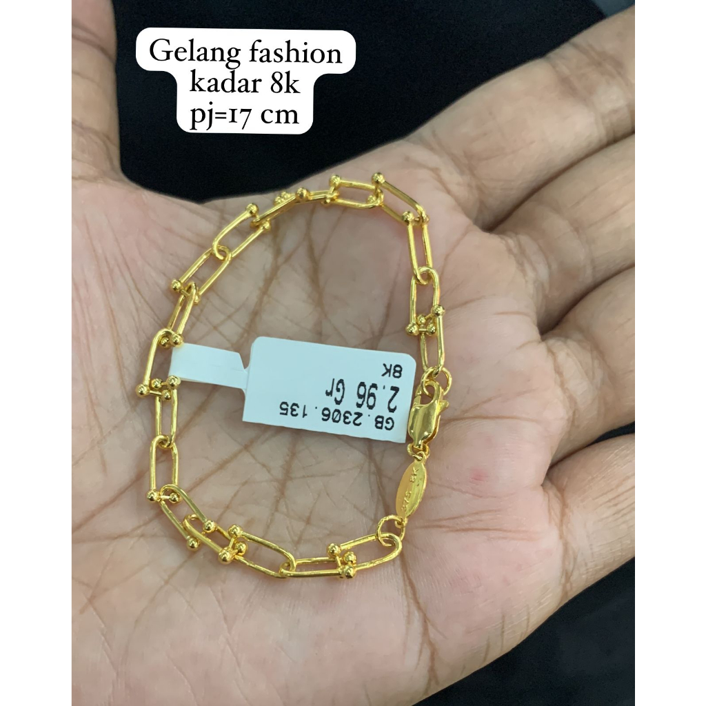 Gelang rantai tiff fashion wanita simpel elegan kadar 375