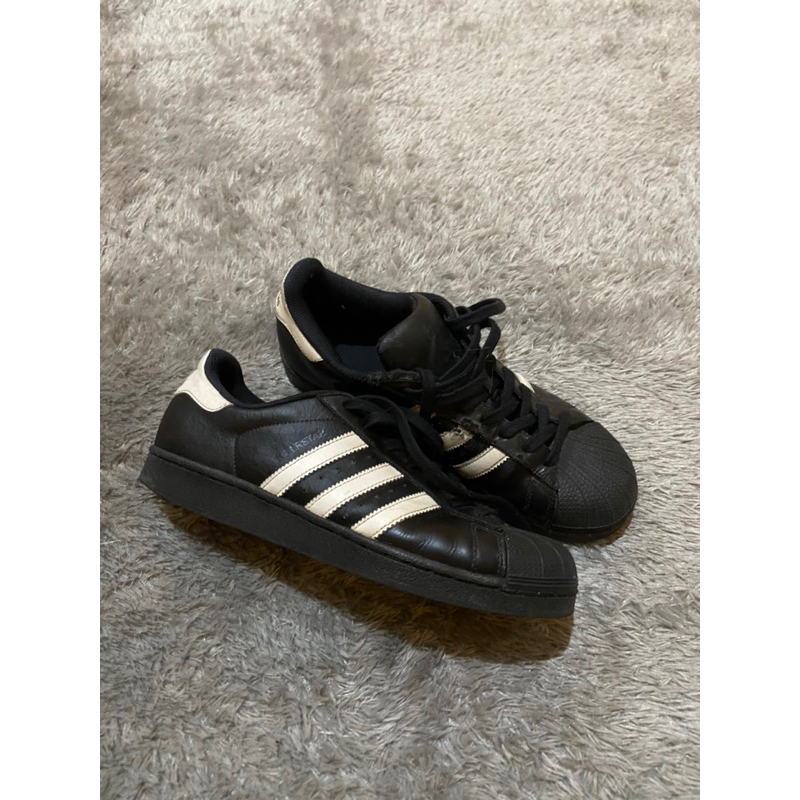 ADIDAS SUPERSTAR BLACK SECOND SIZE 43