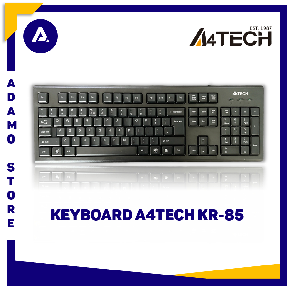 Keyboard A4Tech KR-85 Keyboard USB Kabel Hitam