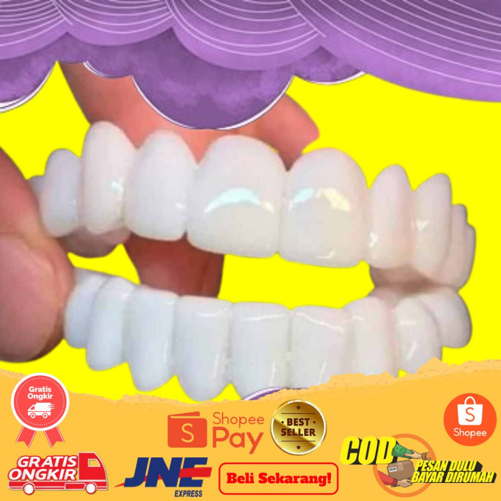 Gigi Palsu Veneer White | Not Snap On Smile | Perapih Gigi Vener White Original | Gigi Bolong | Gigi Patah | Gigi Kuning | Gigi Rusak COD Gigi Palsu Snap On Smile Venner White Gigi Palsu Terlaris