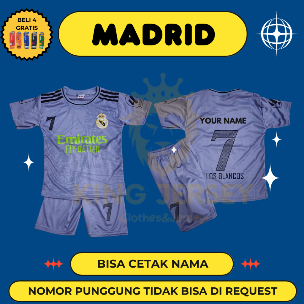 JERSEY BOLA ANAK MADRID