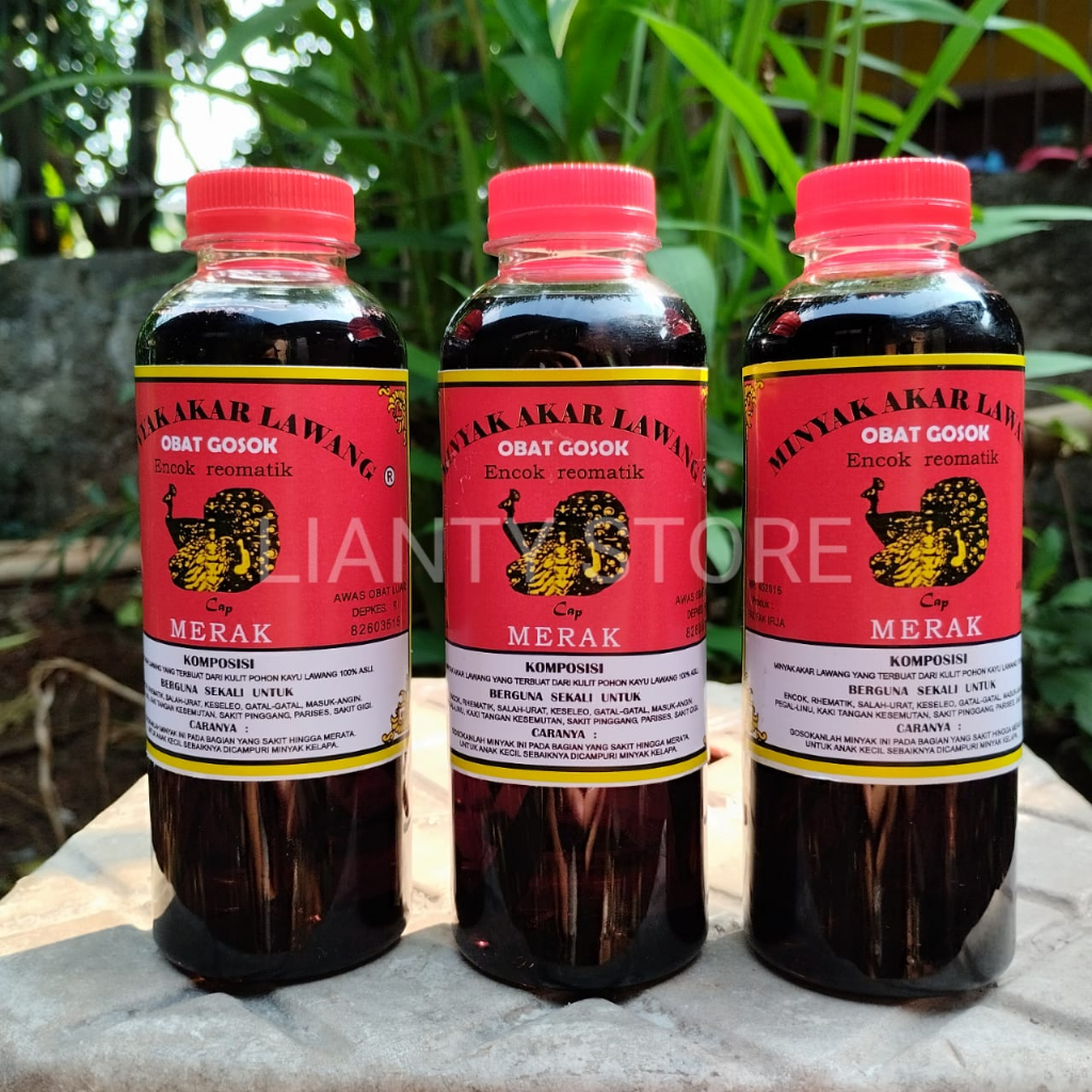 Minyak Akar Lawang 250ml Minyak Urut Khas Kalimantan AKAR LAWANG Obat Reumatik, Encok, Salah Urat DLL Bisa COD - Minyak Gosok AMPUH TERBUKTI aman