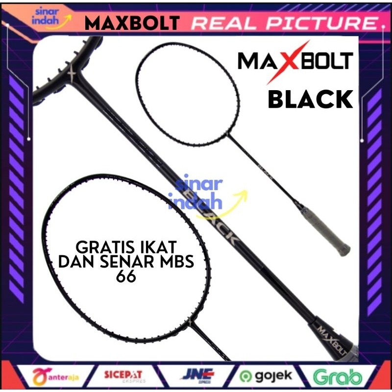 Raket Badminton Maxbolt Black Original Bulutangkis