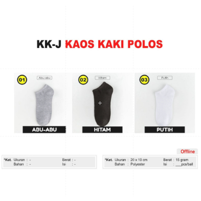 [ Cinicini ]  Kaos Kaki Ankle Kaos Kaki Cute Motif polos